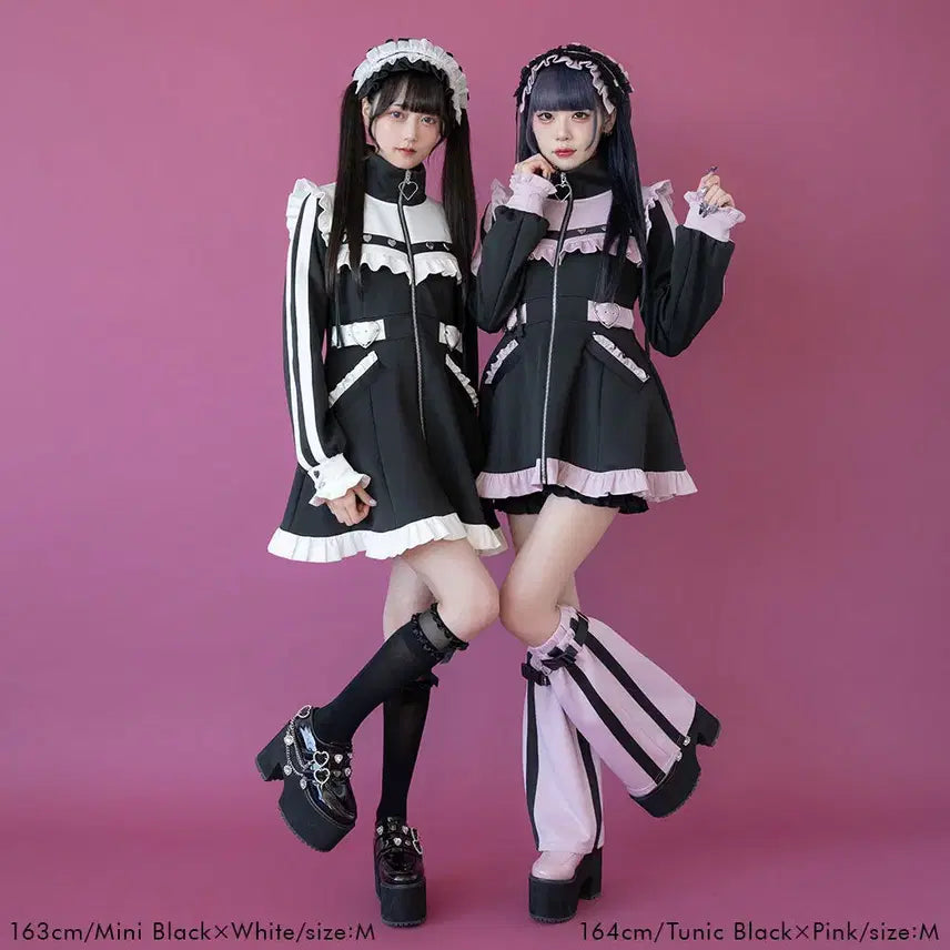 [BUNJANG] Dear My Love Jirei-kei Jersey Made Pink &amp; Black / (L) 디어마이러브 지뢰계 져지 메이드 핑크블랙 원피스
