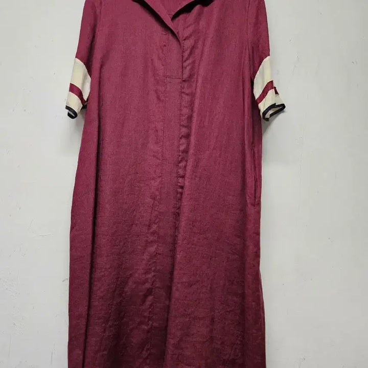 [BUNJANG] Linen Long Dress Burgundy / 린넨원피스