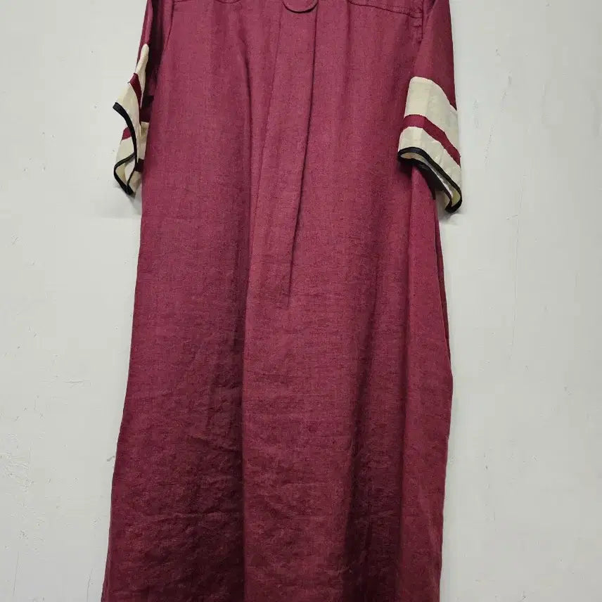 [BUNJANG] Linen Long Dress Burgundy / 린넨원피스
