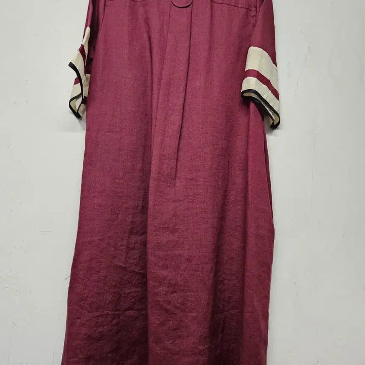 [BUNJANG] Linen Long Dress Burgundy / 린넨원피스