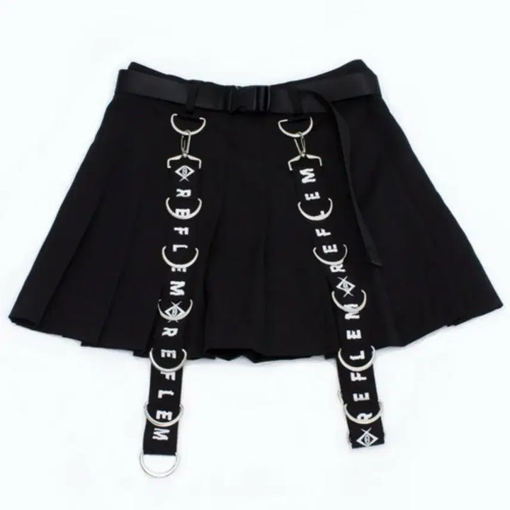 [BUNJANG] Re:plem D-Ring Pleated Skirt / 레플렘 d링 플리츠 스커트 지뢰계 서브컬쳐