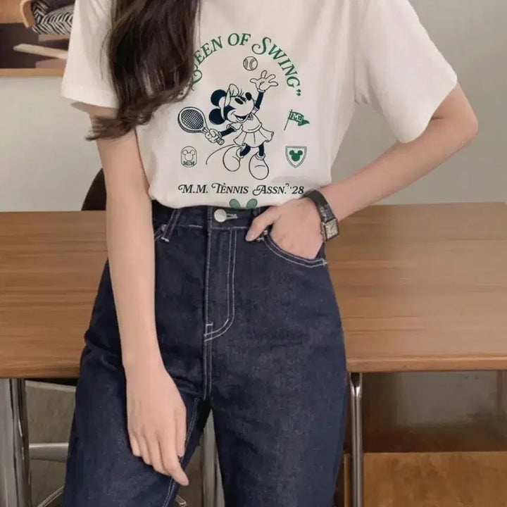 [BUNJANG] Disney Mickey Mouse &amp; Friends Short Sleeve T-Shirt / 새상품 3컬러 정품 미키마우스 앤 프렌즈 반팔 티셔츠