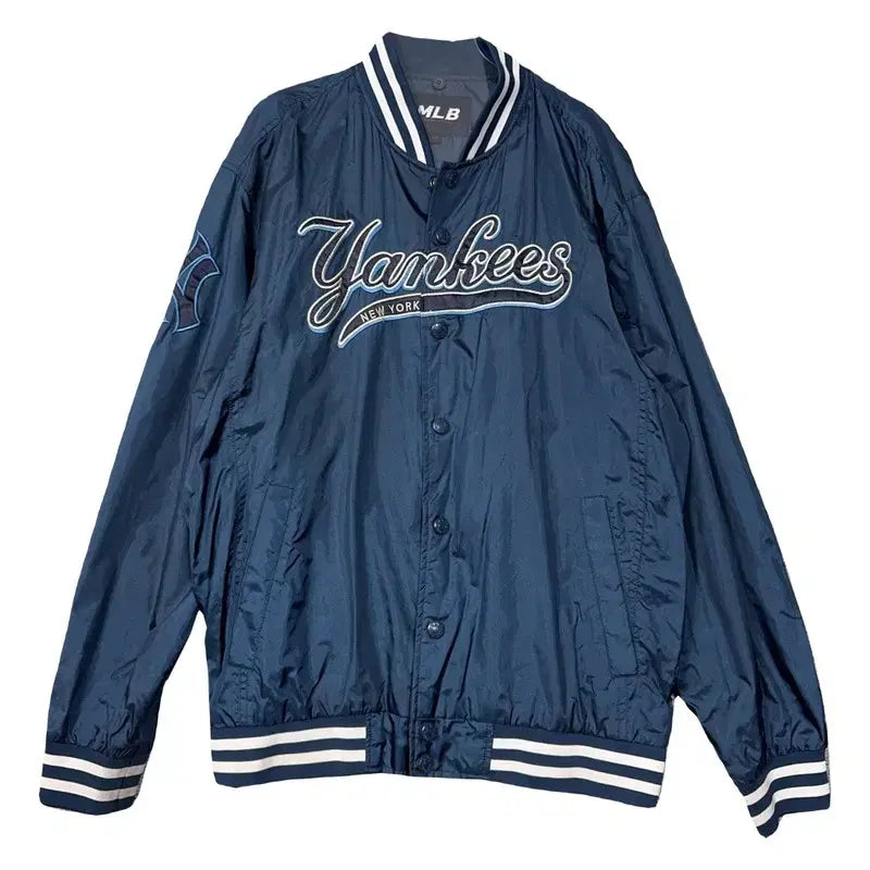 [BUNJANG] MLB New York Yankees Varsity Jacket Navy / 엠엘비 뉴욕양키즈 네이비 바시티 100