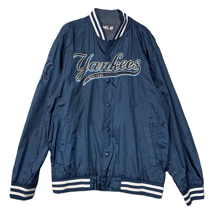 [BUNJANG] MLB New York Yankees Varsity Jacket Navy / 엠엘비 뉴욕양키즈 네이비 바시티 100
