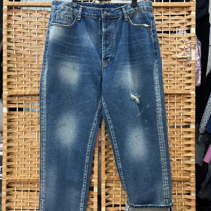 [BUNJANG] Denim Washed Baggy Pants / 청 워싱 배기 바지