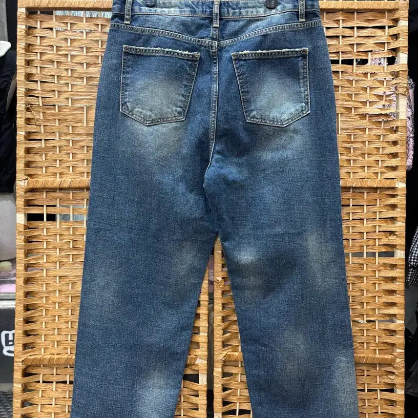 [BUNJANG] Denim Washed Baggy Pants / 청 워싱 배기 바지