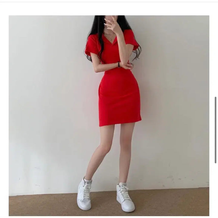 [BUNJANG] Kara PK Dress Red Free Size / [보관만한새제품] 핏진짜이쁨 카라 Pk원피스 레드 프리사이즈