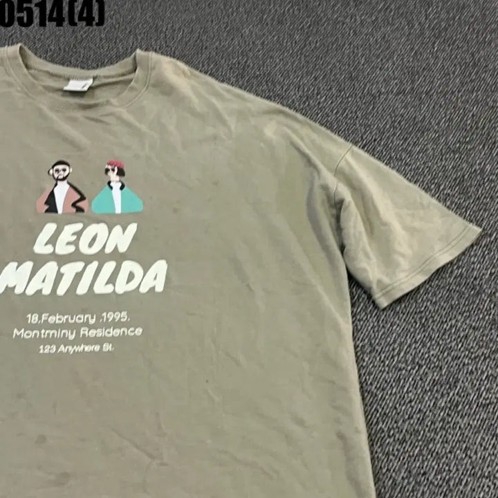 [BUNJANG] Leon &amp; Mathilda Graphic Print Short Sleeve T-Shirt / 레옹 마틸다 프린팅 반팔 티셔츠