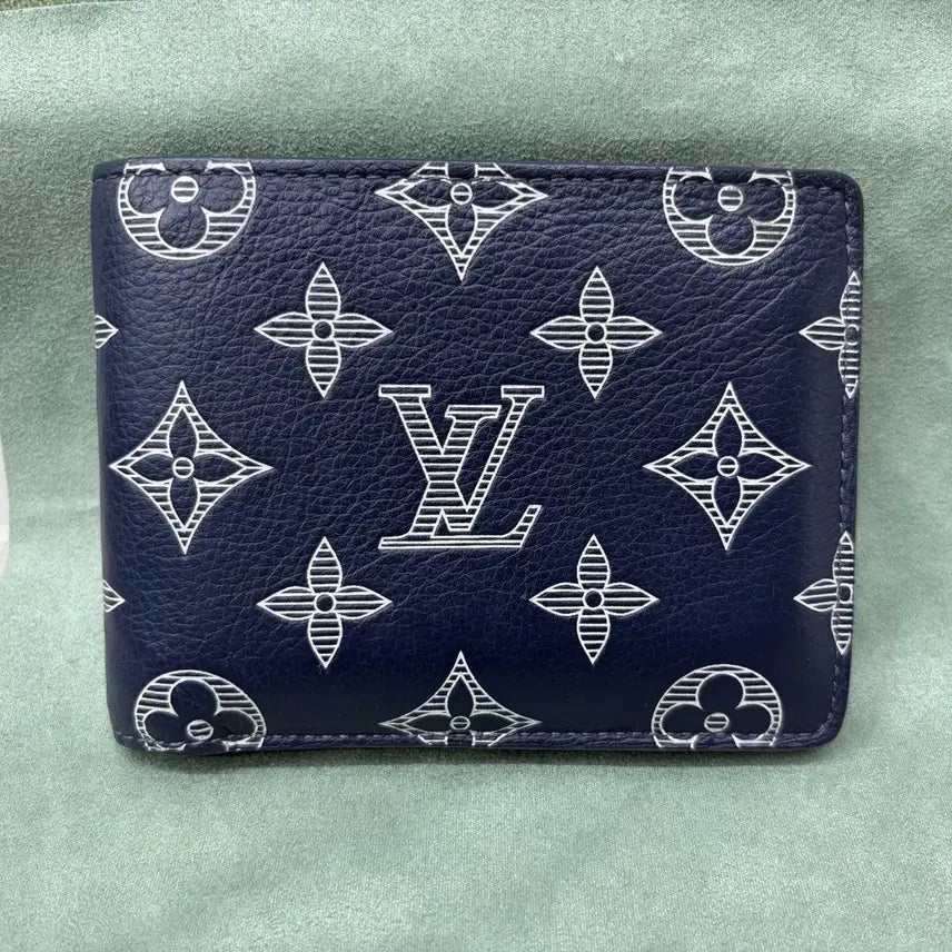 [BUNJANG] Louis Vuitton Eclipse Shadow Multiple Wallet Navy / 루이비통 이클립스 쉐도우 멀티플 월릿 반지갑 Navy