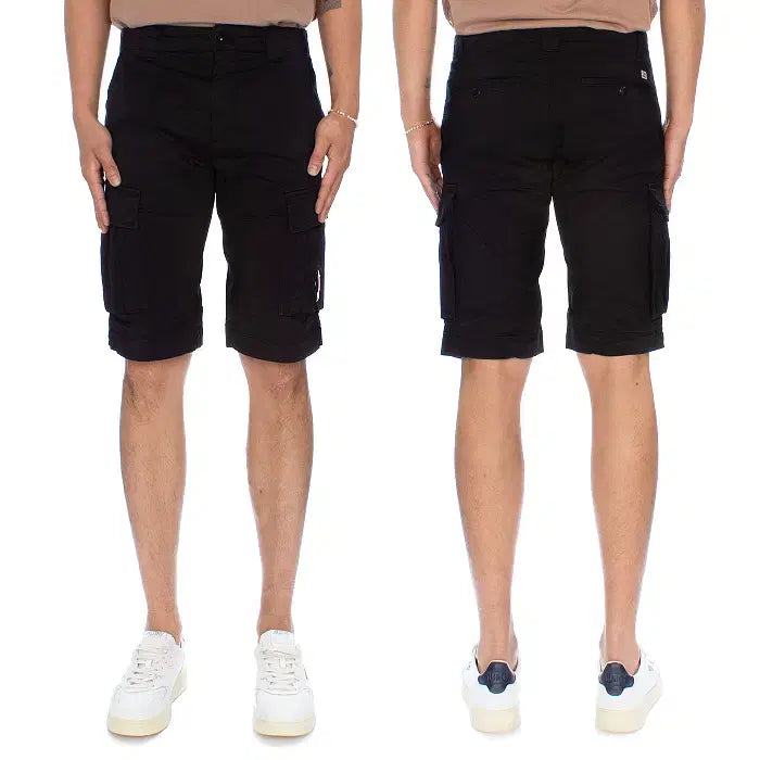 [BUNJANG] CP Company Stretch Satin Lens Shorts Black / CP컴퍼니 스트레치 새틴 렌즈 반바지 18CMBE116A