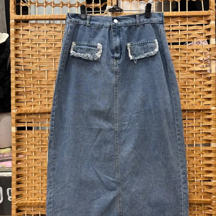 [BUNJANG] Denim Tight Skirt / 데님 타이트 치마