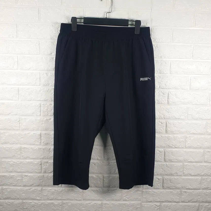 [BUNJANG] Puma 7-Button Banding Pants Black / [35]푸마 7부 밴딩바지