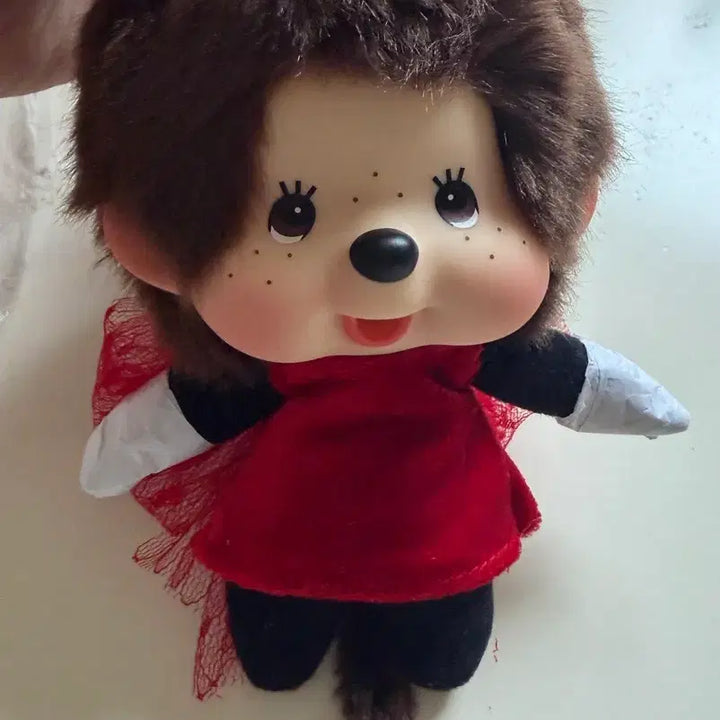 [BUNJANG] Monchhichi Big Head Red Dress Keychain / 몬치치 빅헤드 레드 드레스 키링 새제품