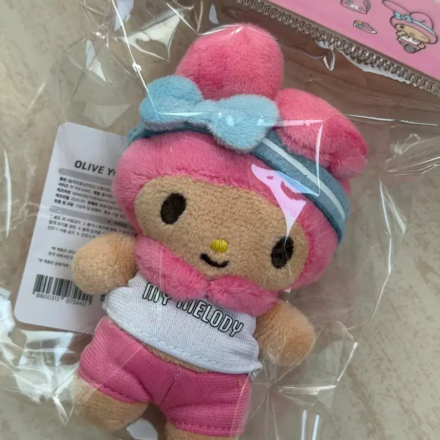 [BUNJANG] Cute Run My Melody Doll Keyring / 올리브영 큐티런 마이멜로디 인형 키링