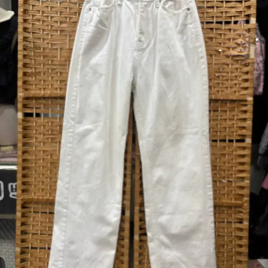[BUNJANG] White Denim Wide Pants / 화이트 데님 와이드 팬츠