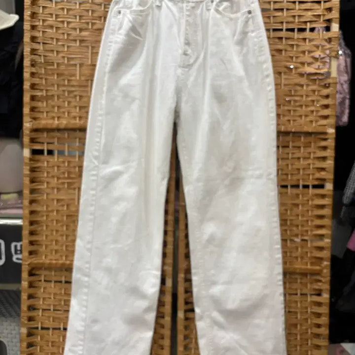 [BUNJANG] White Denim Wide Pants / 화이트 데님 와이드 팬츠