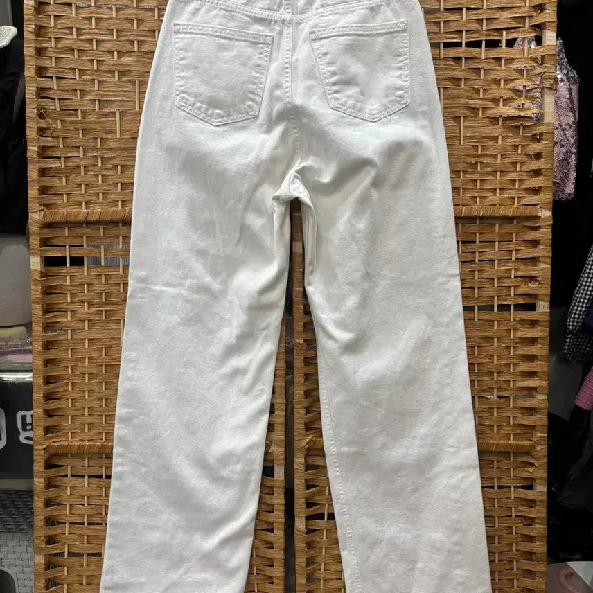 [BUNJANG] White Denim Wide Pants / 화이트 데님 와이드 팬츠