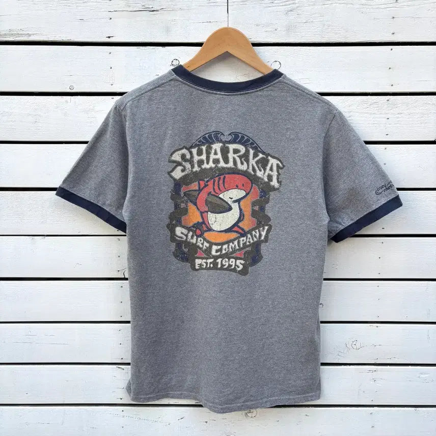 [BUNJANG] Crazy Shirts Ringer Tee T-Shirt / Crazy Shirts 크레이지셔츠 반팔 티셔츠 링거티