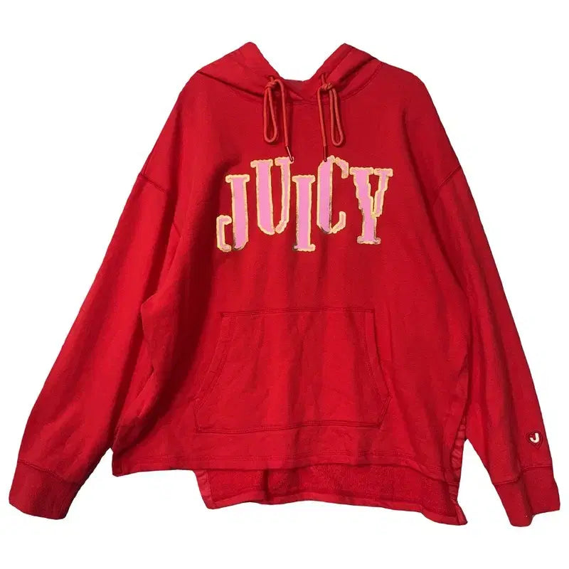 [BUNJANG] Juicy Couture Printing Red Hoodie / 쥬시 꾸뛰르 프린팅 레드 후드티 FREE