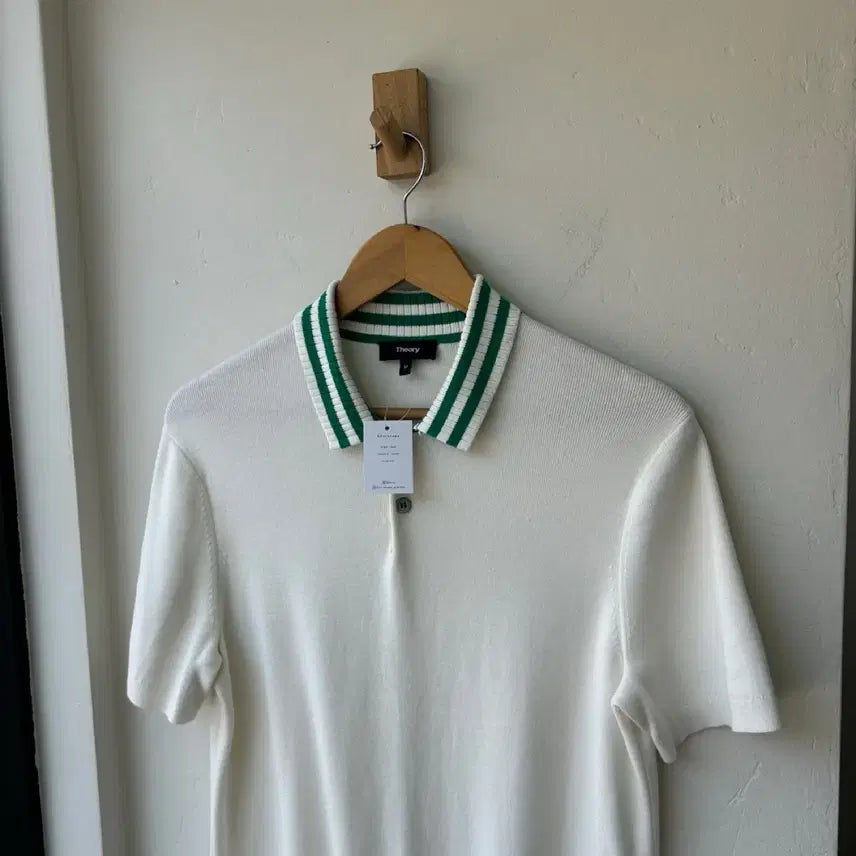 [BUNJANG] Theory Short Sleeve Collar Knit M / 16947 - 띠어리 반팔 카라 니트