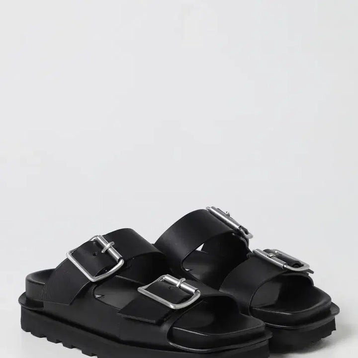 [BUNJANG] Jil Sander Square Toe Buckle Leather Slides Black Size 43 / JIL SANDER 질샌더 스퀘어 토 버클 레더 슬리퍼 블랙 43사이즈