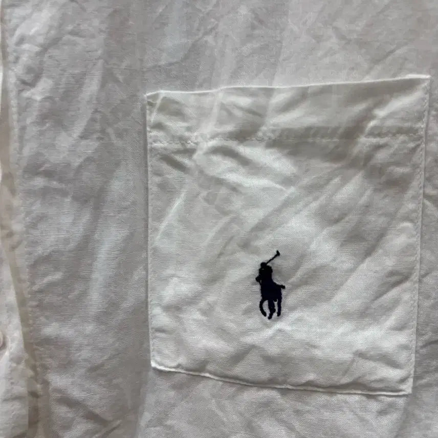 [BUNJANG] White Linen Embroidered Shirt / 화이트 셔츠