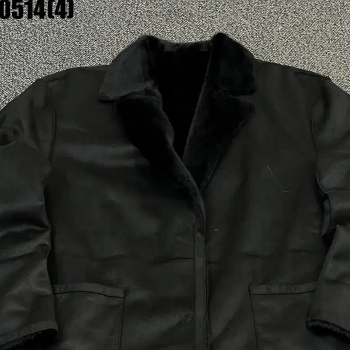 [BUNJANG] Black Long Mustang Coat / 블랙 롱 무스탕 코트 원가 33만원