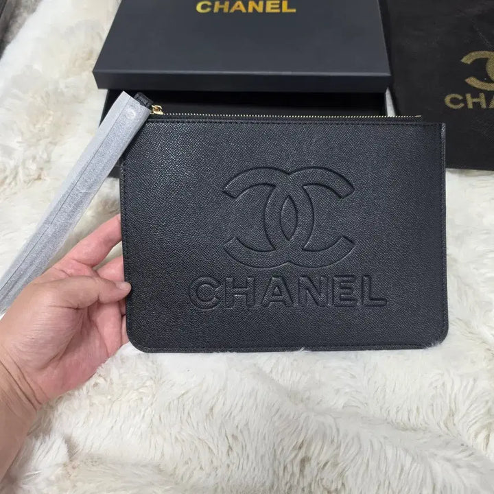 [BUNJANG] Chanel Caviar Leather Clutch / 샤넬 캐비어 정품 클러치 새제품