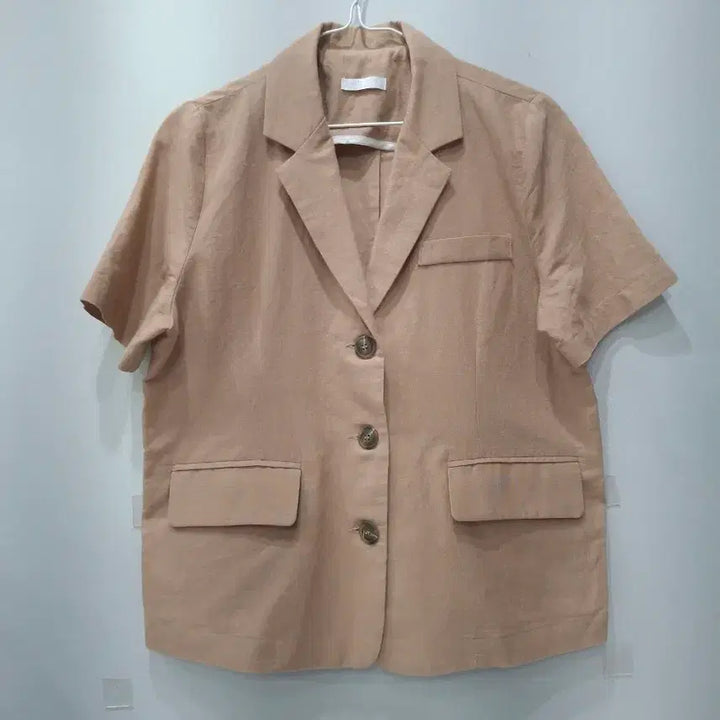 [BUNJANG] Short-Sleeve Blazer Jacket Beige / 반팔 블레이저 자켓 베이지색
