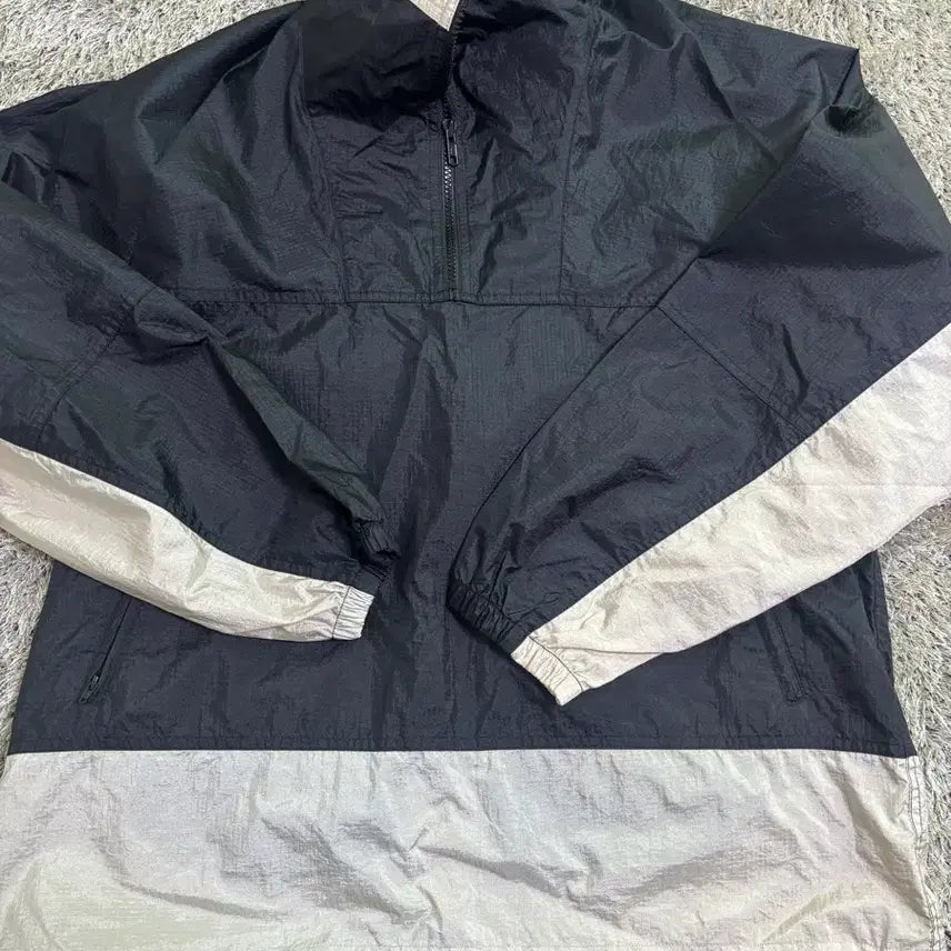 [BUNJANG] Macbeth Black &amp; Gray Two-Tone Half-Zip Windbreaker (Size 105) / 일본판 MACBETH 반집업 바람막이 사이즈 105