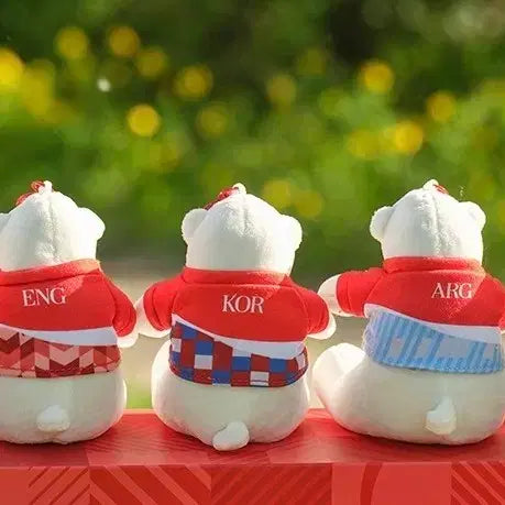 [BUNJANG] Polar Bear World Cup Keyring Set (5 Types) / 폴라베어 월드컵 키링 5종 세트 굿즈