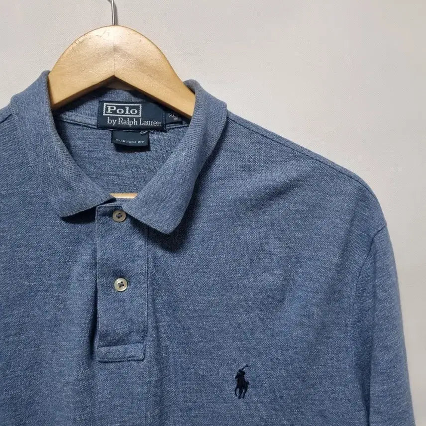 [BUNJANG] Polo Ralph Lauren Blue Long Sleeve Polo Shirt XL / 폴로 랄프로렌 블루 긴팔 카라티 XL
