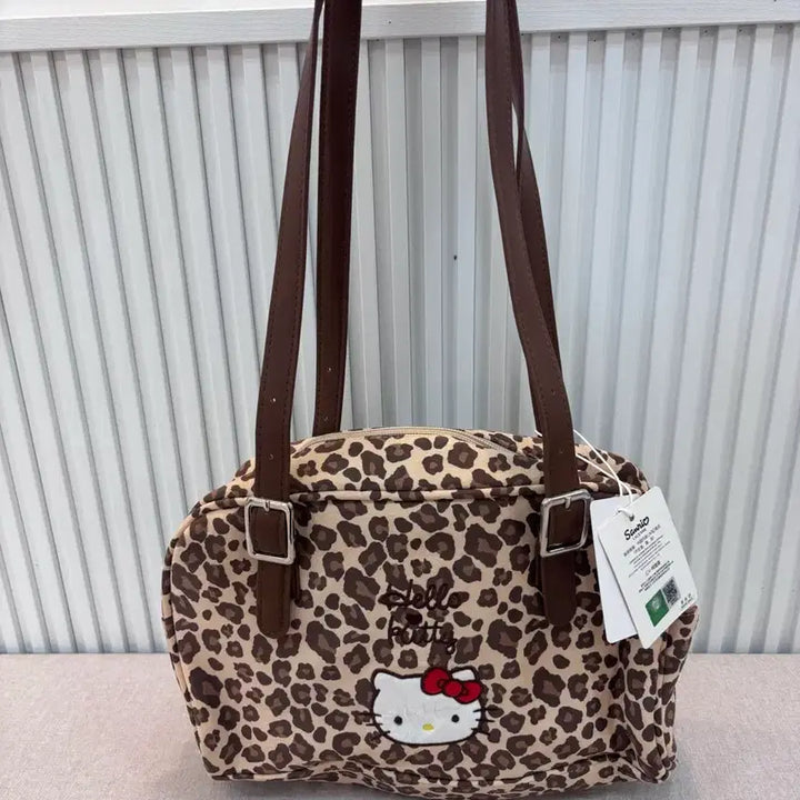 [BUNJANG] Hello Kitty Leopard Print Shoulder Bag / 헬로키티 레오파드 호피 숄더백