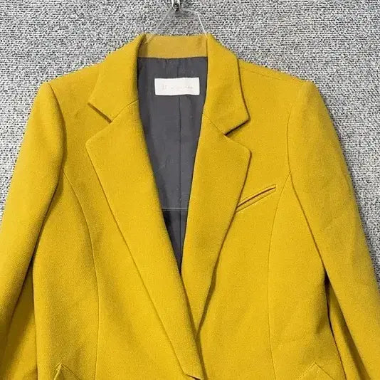 [BUNJANG] MICHAA Yellow Classic One-Button Long Coat Blazer M / 미샤 옐로우 클래식 원버튼 롱 코트 블레이저 M