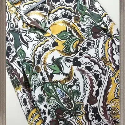 [BUNJANG] ZARA Patterned Silky Long Blouse (M) / ZARA 자라 무늬 폴리쉬폰 실키 롱블라우스 M 66