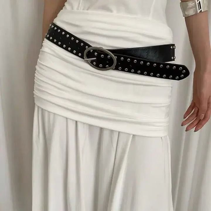 [BUNJANG] Black Studded Belt / 블랙 스터드 벨트