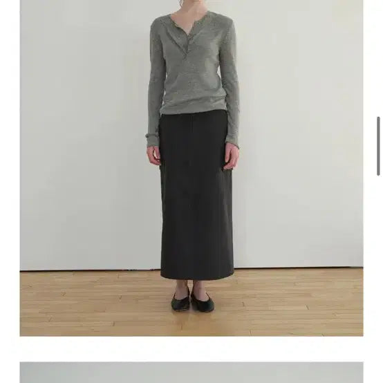 [BUNJANG] Arto Henry Neck Knit Grey / 아르토 헨리넥 니트 그레이