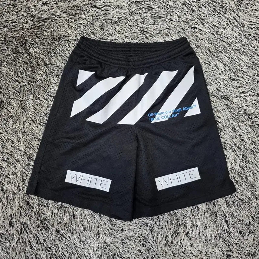 [BUNJANG] Off-White Diagonal Mesh Shorts Black XXS / 오프화이트 디아고날 메쉬 블랙 쇼츠/여성(XXS)/B1054/새상품수준