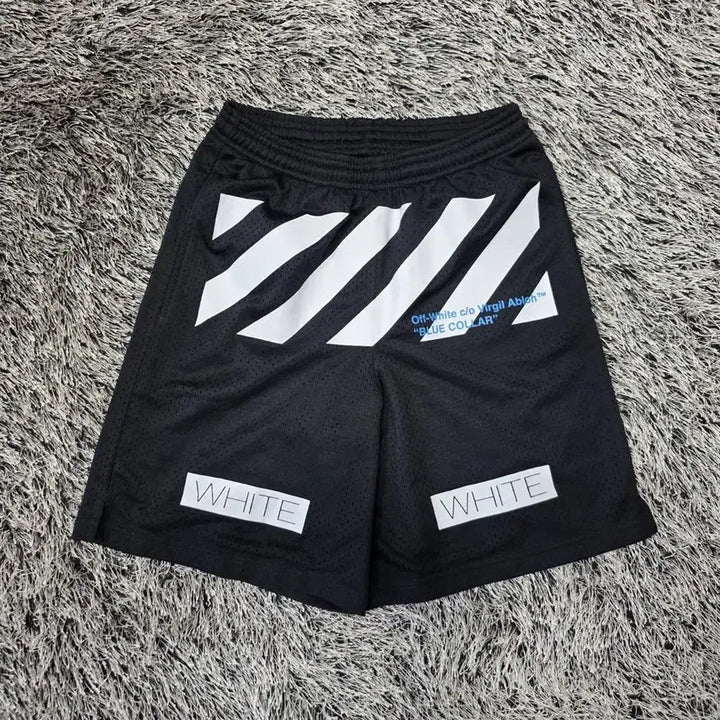 [BUNJANG] Off-White Diagonal Mesh Shorts Black XXS / 오프화이트 디아고날 메쉬 블랙 쇼츠/여성(XXS)/B1054/새상품수준