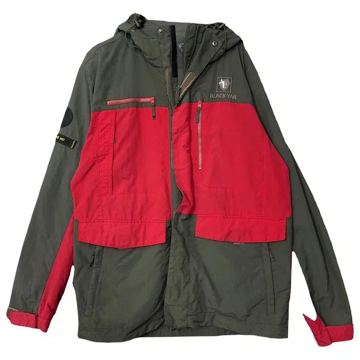 [BUNJANG] Black Yak Red Two-Tone Functional Windbreaker (Size 95) / 블랙야크 레드 투톤 기능성 바람막이 95