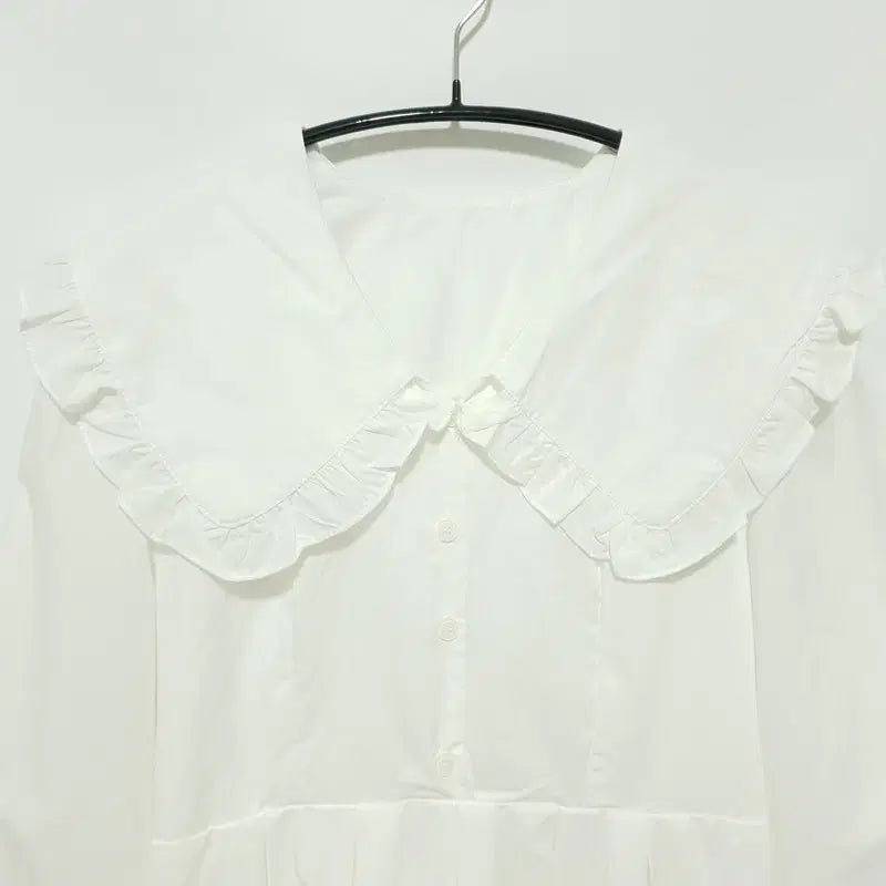 [BUNJANG] Big Frill Collar Long Dress / 빅 프릴 카라 롱 원피스 F_M2640