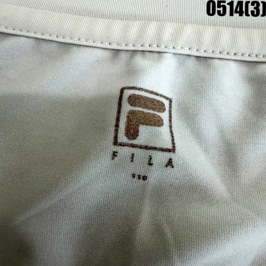 [BUNJANG] FILA Ivory Short Sleeve T-Shirt (Size 110) / 휠라 FILA 반팔 티셔츠 아이보리 110 0514