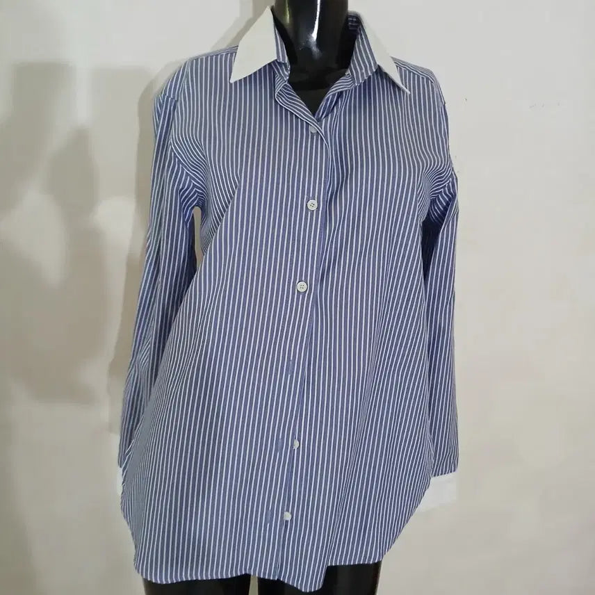 [BUNJANG] Hansstyle Stripe Shirt Blouse / 한스스타일 스트라이프 셔츠 블라우스