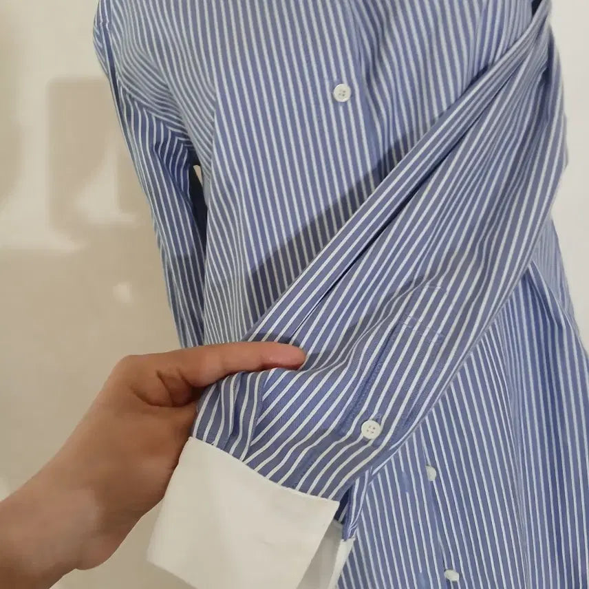 [BUNJANG] Hansstyle Stripe Shirt Blouse / 한스스타일 스트라이프 셔츠 블라우스