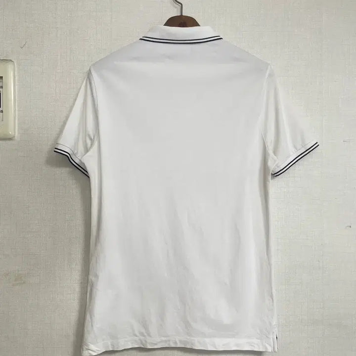[BUNJANG] Stone Island White Slim Fit Polo Shirt / 스톤아일랜드 화이트 슬림핏 카라티 S