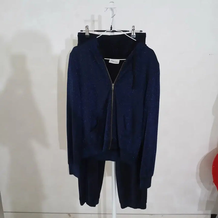[BUNJANG] GANNI Navy Hoodie Jogger Set / GANNI 가니 후드 조거 셋업