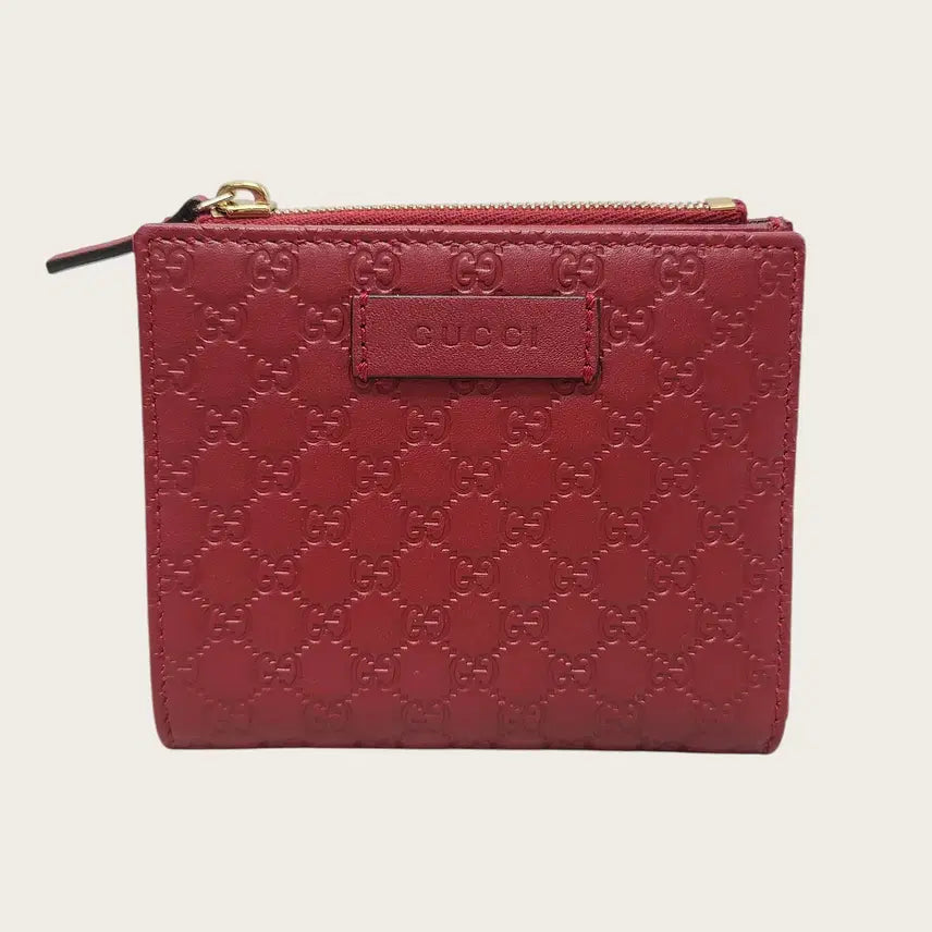 [BUNJANG] Gucci Red GG Marmont Leather Card Case Wallet / 구찌 레드 GG 마몬트 레더 카드케이스 지갑