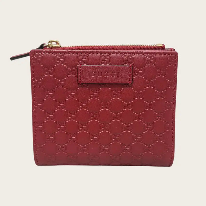 [BUNJANG] Gucci Red GG Marmont Leather Card Case Wallet / 구찌 레드 GG 마몬트 레더 카드케이스 지갑