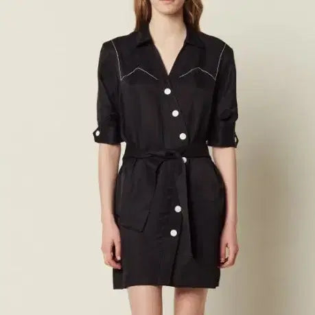 [BUNJANG] Sandro Belted Dress / 산드로 벨티드 원피스