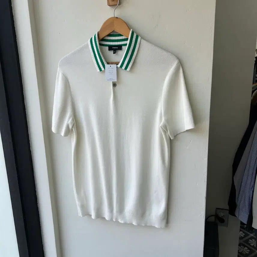 [BUNJANG] Theory Short Sleeve Polo Knit M / 16947 - 띠어리 반팔 카라 니트
